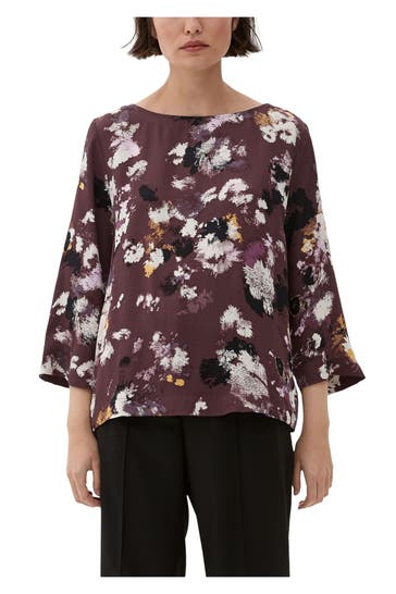 S.OLIVER BLACK LABEL Blusenshirt gemustert