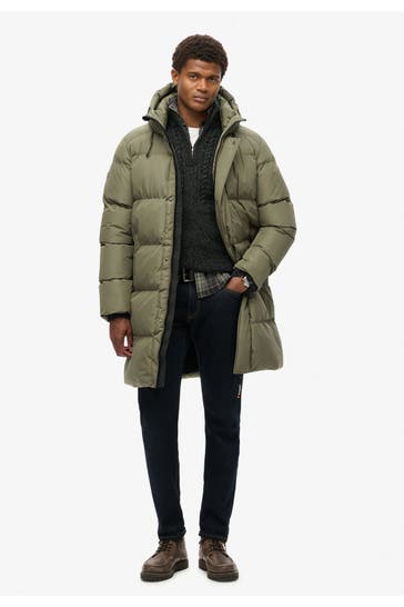 SUPERDRY Steppmantel oliv