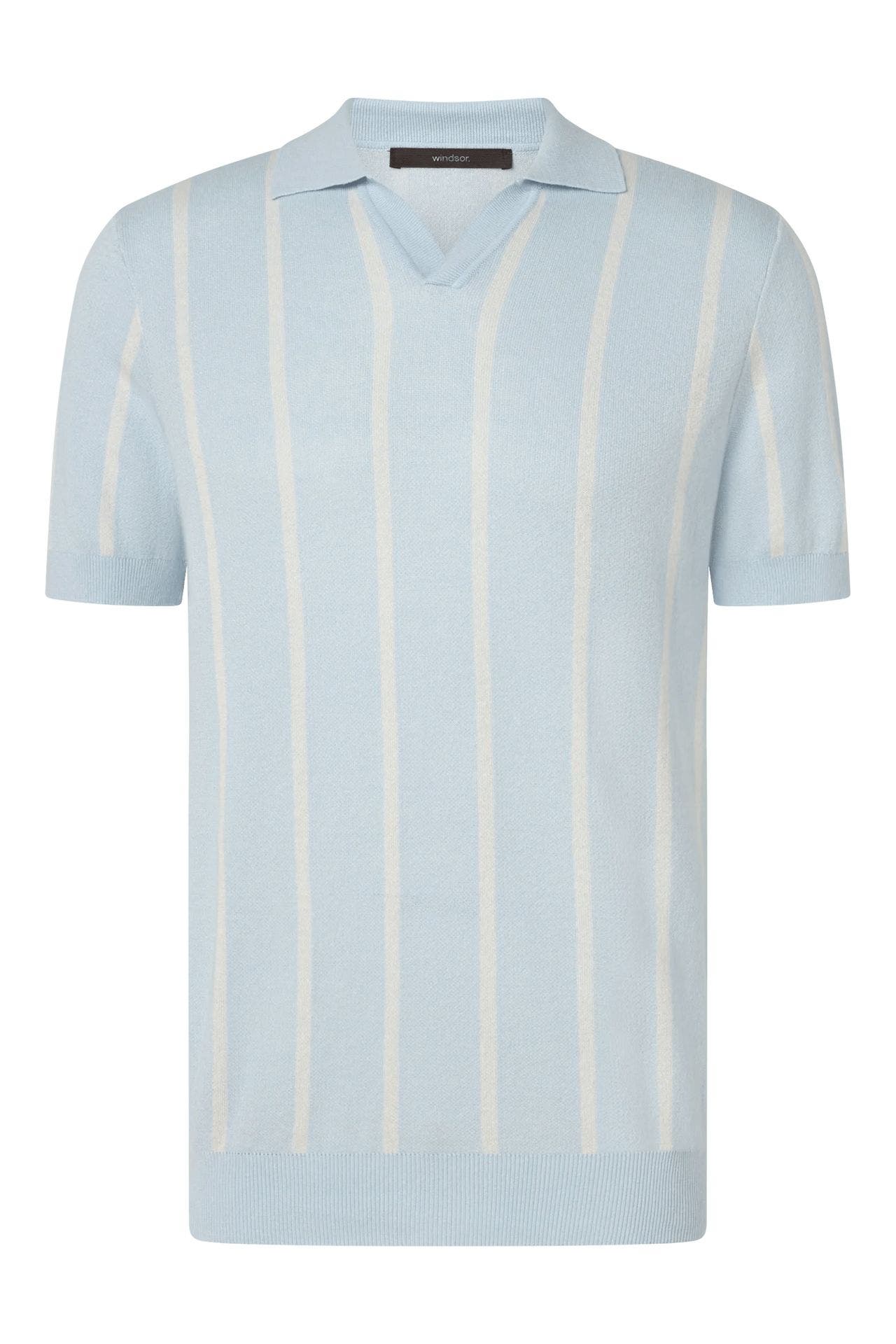 WINDSOR. Leinenmix-Polo 'Lindo' gestreift, Bild 1