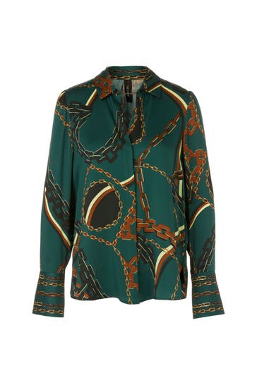 MARC CAIN Seidenmix-Bluse gemustert