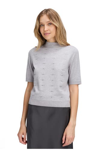 BETTY BARCLAY Strickshirt hellgrau