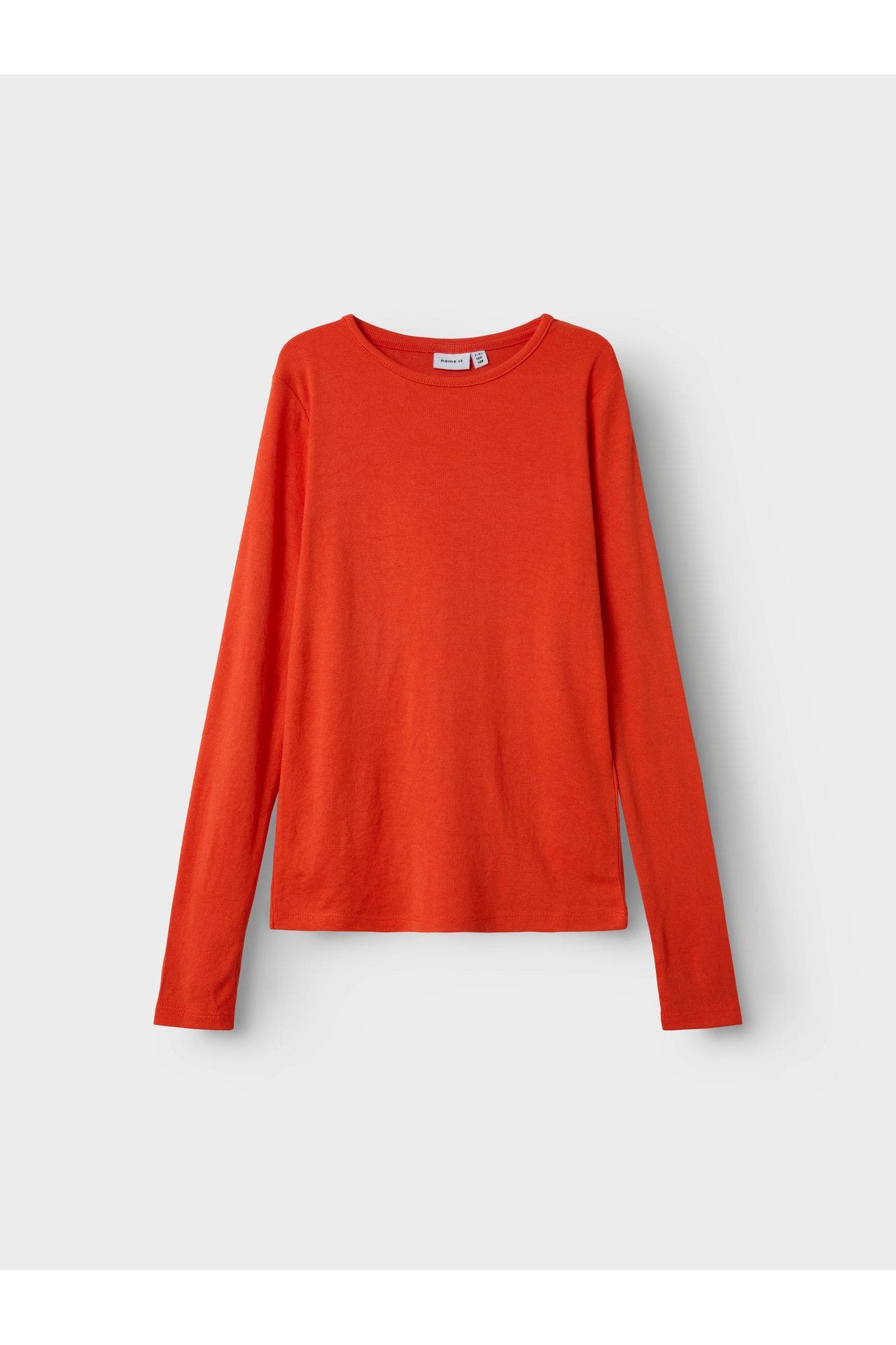 NAME IT Langarmshirt orangerot, Bild 1