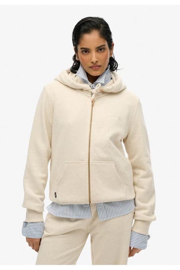 SUPERDRY - Sweatjacke beige