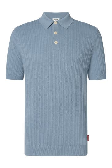 JOOP! JEANS Strick-Polo 'Colinor' himmelblau