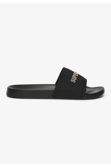 SUPERDRY Slides schwarz