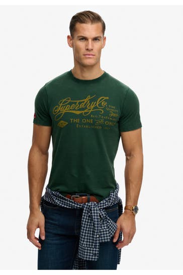 SUPERDRY T-Shirt 'Industry Worker' grün