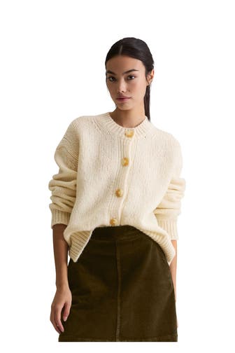 MARC O'POLO DENIM Wollmix-Cardigan wollweiß