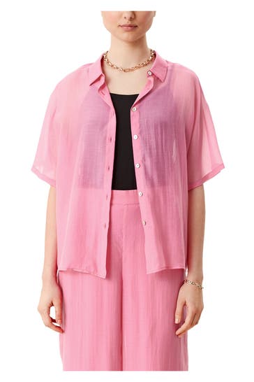 S.OLIVER BLACK LABEL Kurzarmbluse pink