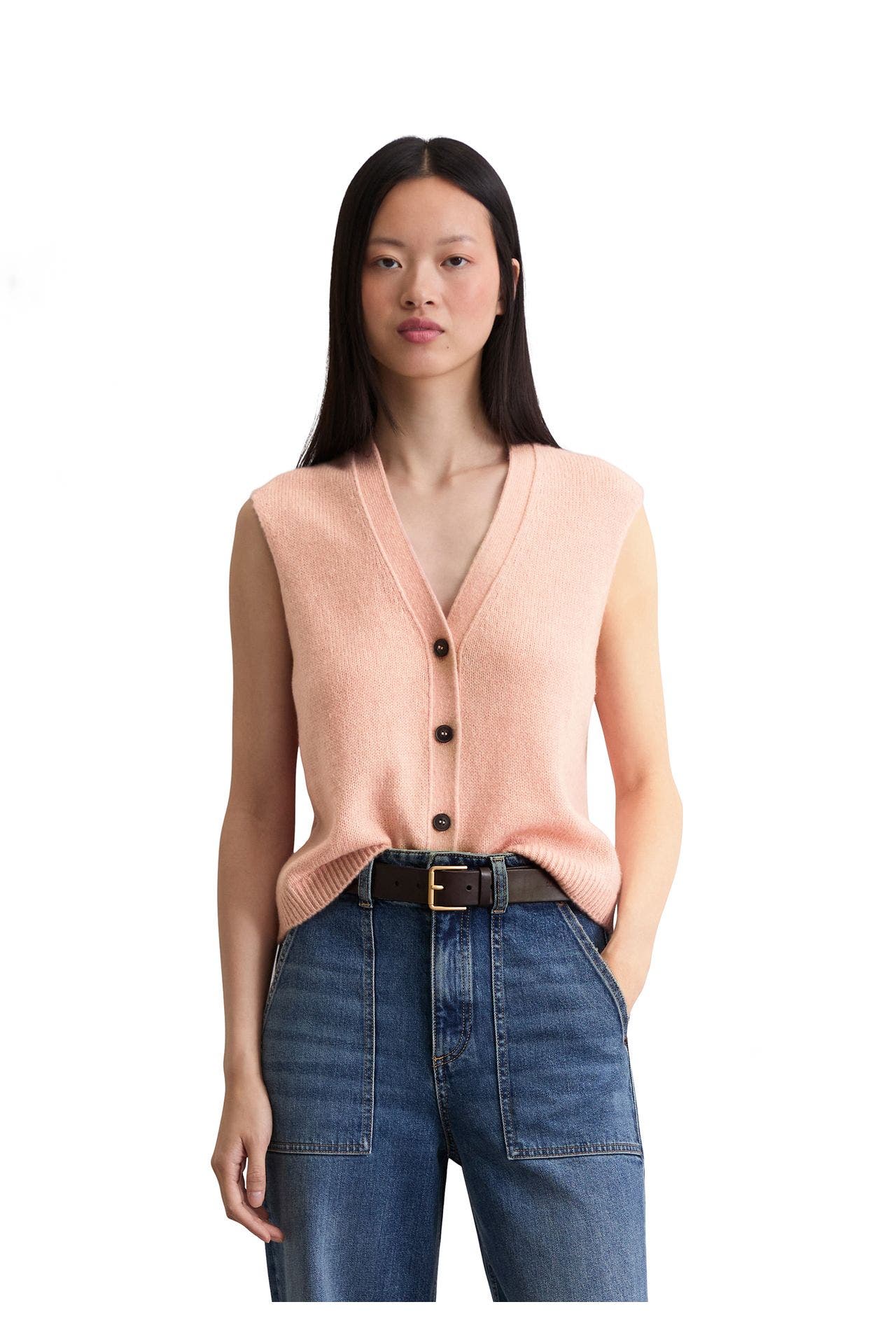 MARC O'POLO Wollmix-Strickweste lachs, Bild 1