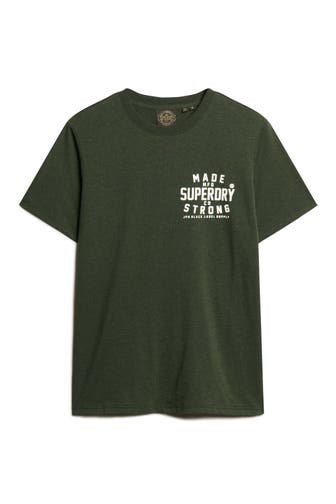 SUPERDRY T-Shirt 'Machined Goods' tannengrün