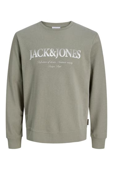 JACK & JONES Sweatshirt steingrau