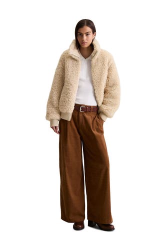 MARC O'POLO DENIM Kunstfell-Blouson beige
