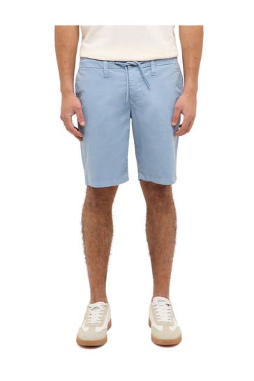 MUSTANG Chino-Shorts 'Portland' taubenblau