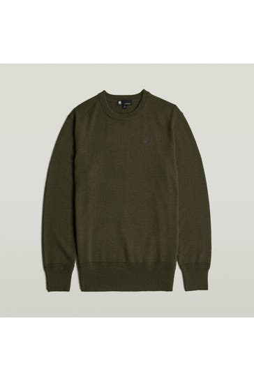 G-STAR Merino-Strickpullover dunkelgrau