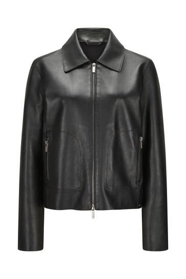 MILESTONE Lederjacke 'Nylah' schwarz