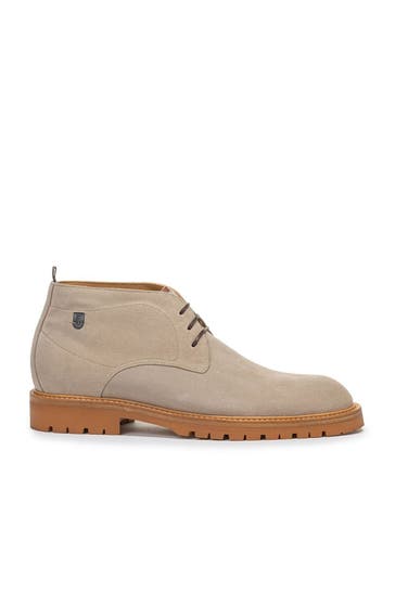 FLORIS VAN BOMMEL Desert-Boots 'Karper' steingrau