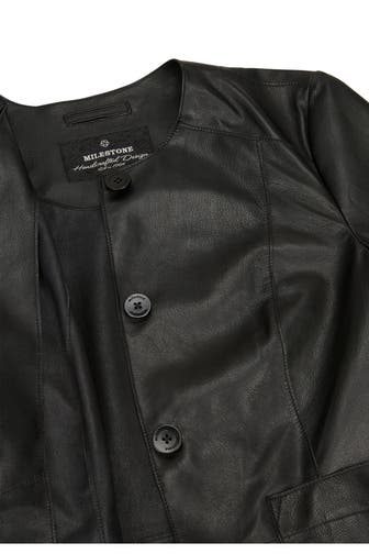 MILESTONE Lederjacke 'Jessie' schwarz