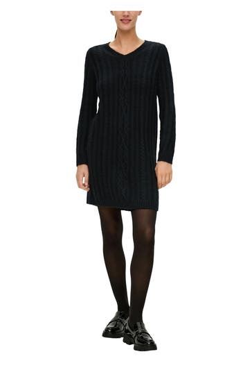 S.OLIVER BLACK LABEL Strickkleid schwarz