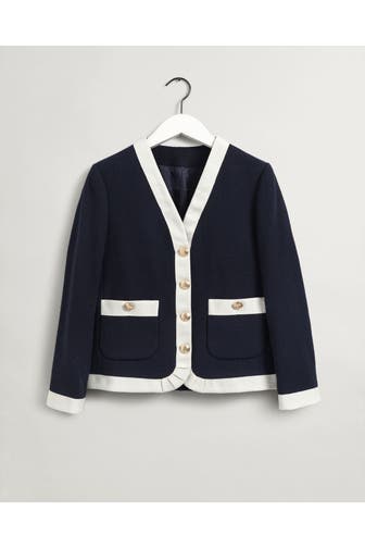 GANT Tweed-Jacke dunkelblau