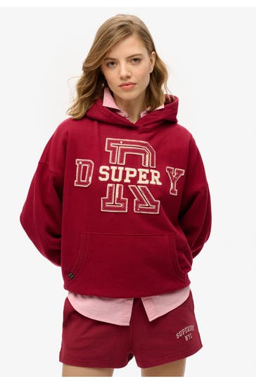 SUPERDRY Hoodie weinrot