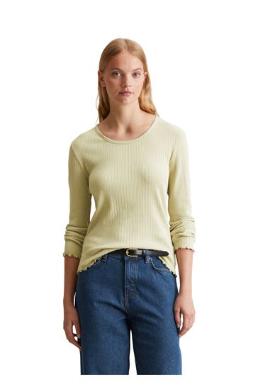 MARC O'POLO DENIM Longsleeve blassgrün