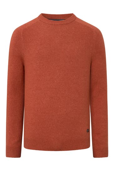JOOP! Wollmix-Strickpullover 'Burim' terracotta