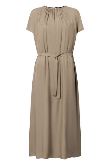 WINDSOR. Seidenmix-Kleid hellbraun