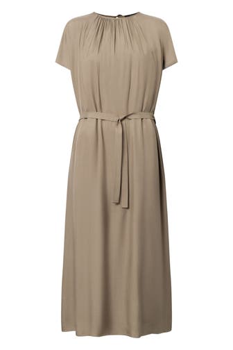 WINDSOR. Seidenmix-Kleid hellbraun