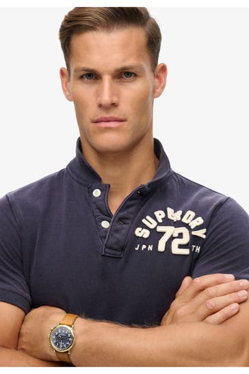SUPERDRY Polo-Shirt 'Vintage Athletic' nachtblau