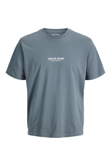 JACK & JONES T-Shirt graublau