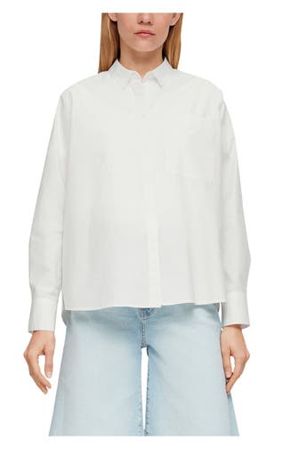 S.OLIVER Hemdbluse weiß