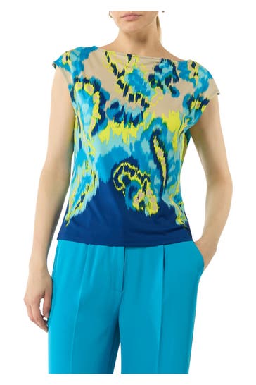 COMMA, T-Shirt gemustert