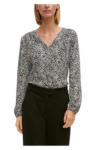 COMMA, Casual-Bluse gemustert
