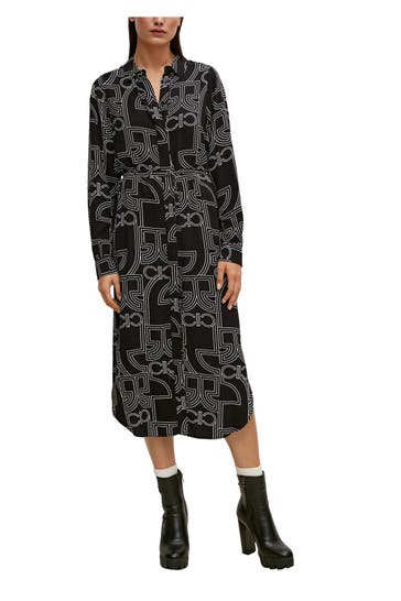 COMMA, Midikleid gemustert