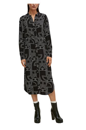 COMMA, Midikleid gemustert