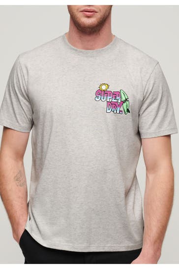 SUPERDRY T-Shirt hellgrau