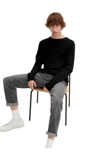 TOM TAILOR Strickpullover schwarz