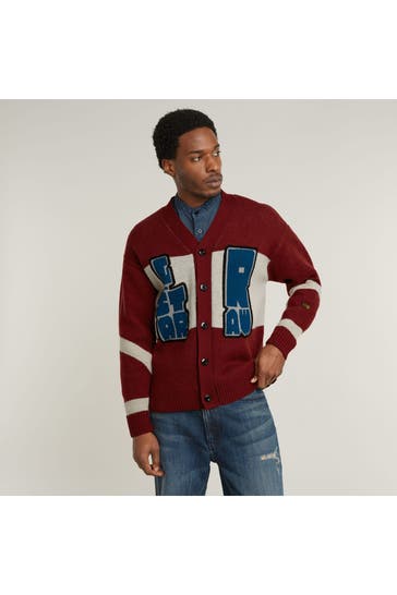 G-STAR Strickjacke 'Holiday' rot
