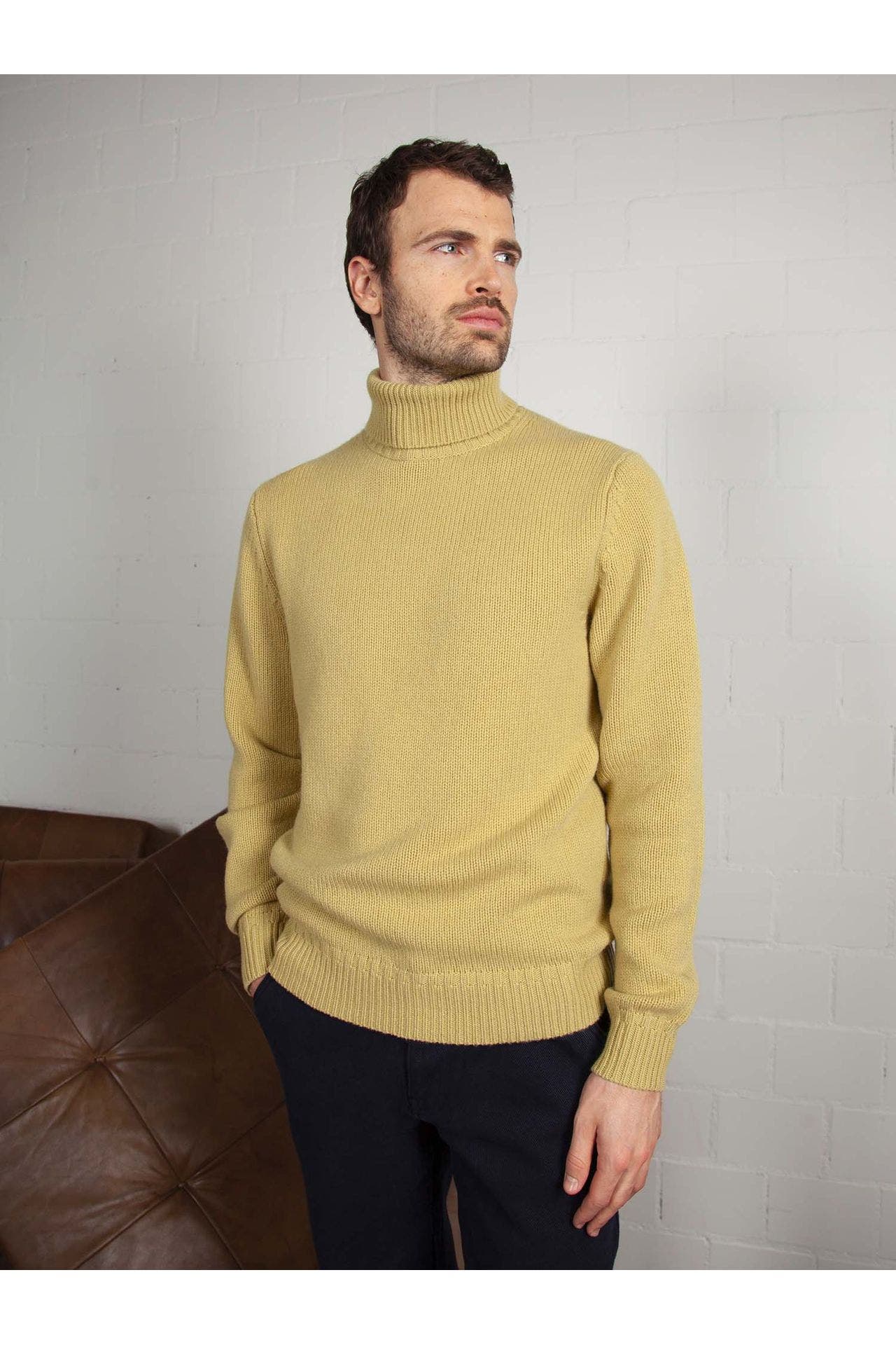 FTC Cashmere-Rollkragenpullover apfelgrün, Bild 1