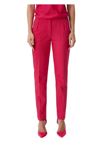 COMMA, Stoffhose fuchsia