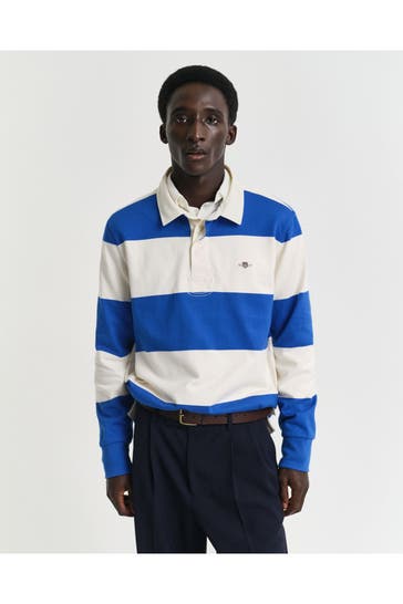 GANT Langarm-Polo gestreift