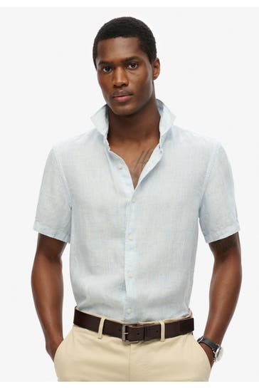 SUPERDRY Leinenhemd 'Vacation' Regular Fit