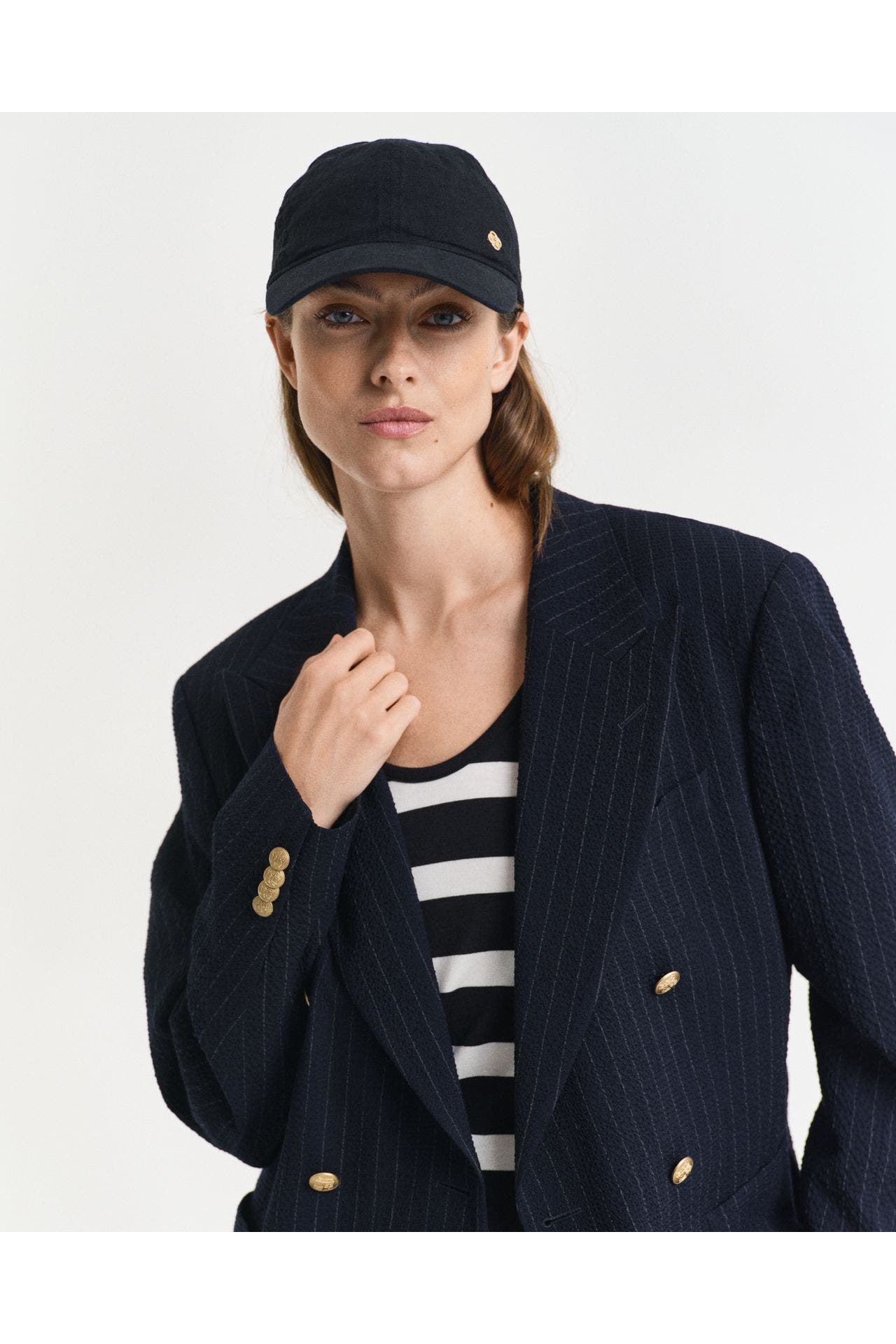 GANT Leinen-Basecap schwarz, Bild 1