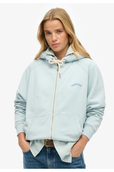 SUPERDRY - Sweatjacke hellbau