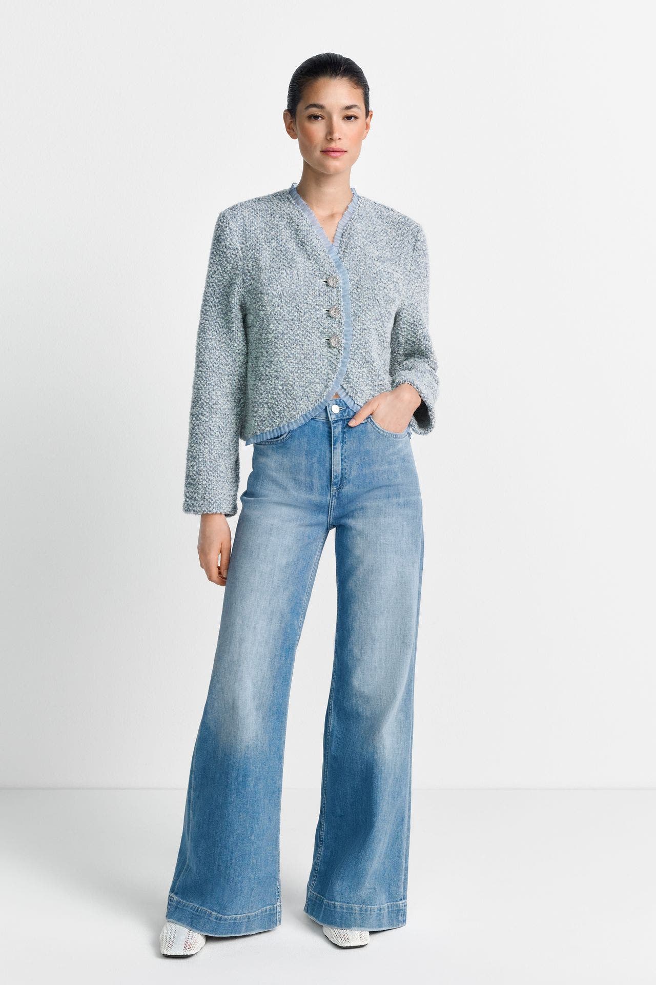 RICH & ROYAL Bouclé-Blazer hellblau, Bild 1