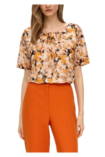 S.OLIVER BLACK LABEL Blusenshirt gemustert