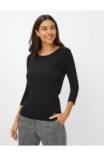 BRAX Longsleeve 'Cora' schwarz