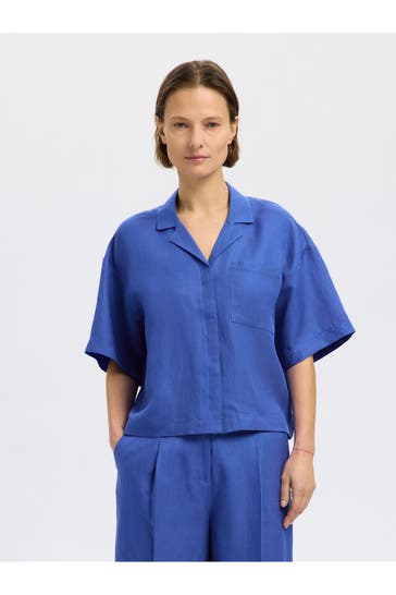 SELECTED Casual-Bluse royalblau