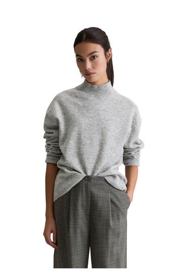 MARC O'POLO DENIM Wollmix-Pullover hellgrau