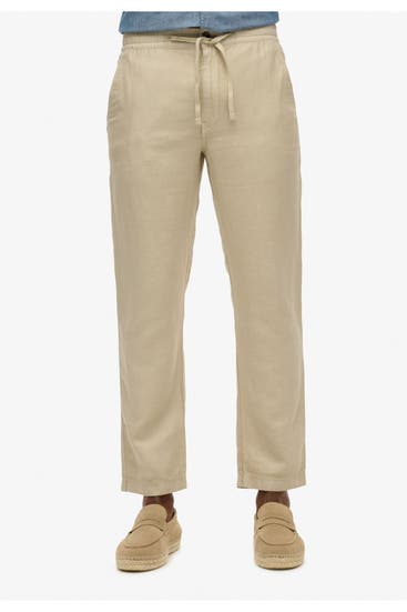 SUPERDRY - Leinenmix-Hose beige